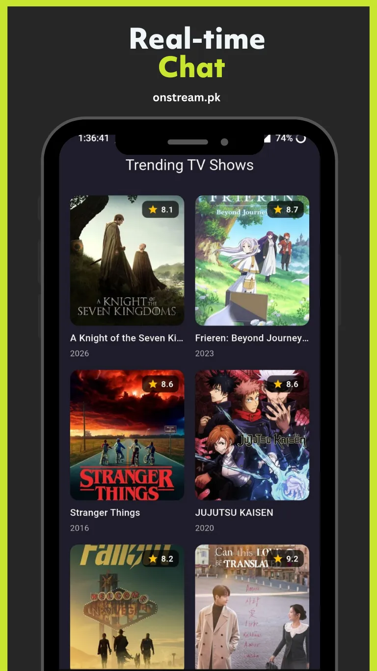 OnStream App Interface